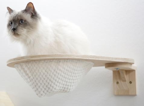 Katzen-Liegemulde Wand, Katzenliege zur Wandmontage, Katzenbett für die Wand